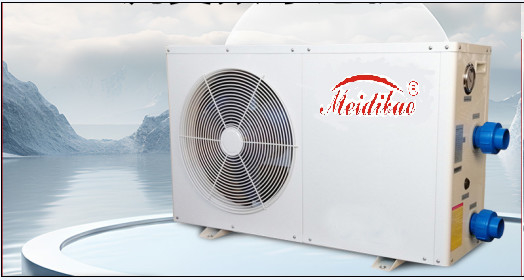8KW Low Temperature Heat Pump , White Commercial Swimming Pool Heat Pump