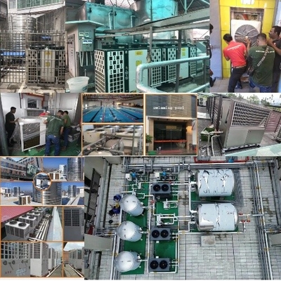 R410A New Arrivals Air Source Heat Pump Galvanized White Steel