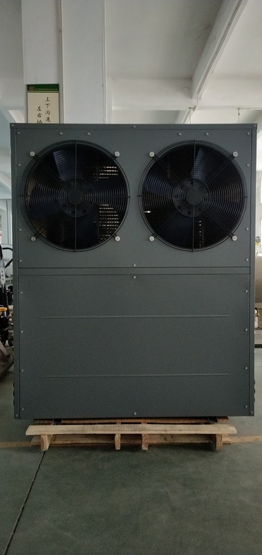 Dark Grey Side Discharge Heat Pump Heating Cooling Compact Design