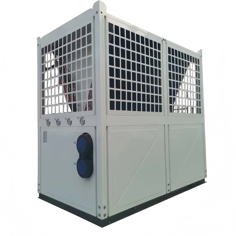 100kw Side Dischanger 4 Raw Of Evaporator Air Source Heat Pump For Heating & Cooling